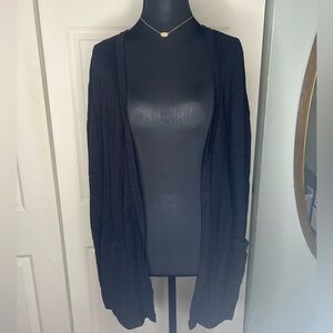 Nine West Black Open-Front Cardigan Sweater